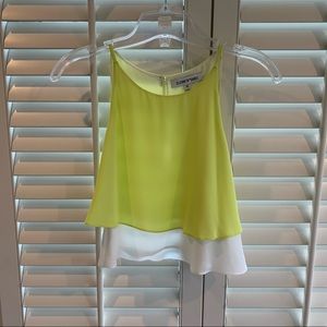 Neon yellow cropped Elizabeth & James top XS